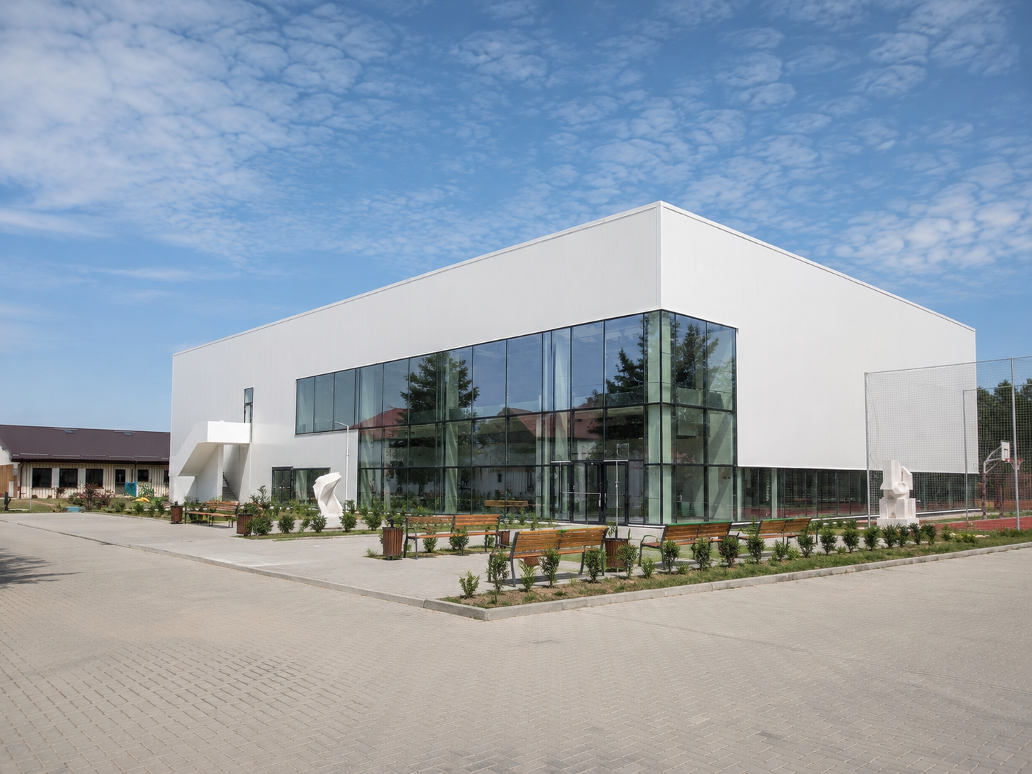 Proiectare – faza adaptare la amplasament, executie lucrari si asistenta tehnica din partea proiectantului pentru obiectivele de investitii Pachet 60 lot 1-2, respectiv: LOT 2- Sala de Sport cu tribuna 180 locuri, comuna Ciolpani, strada Scolii nr. 79, localitate Ciolpani, judetul Ilfov